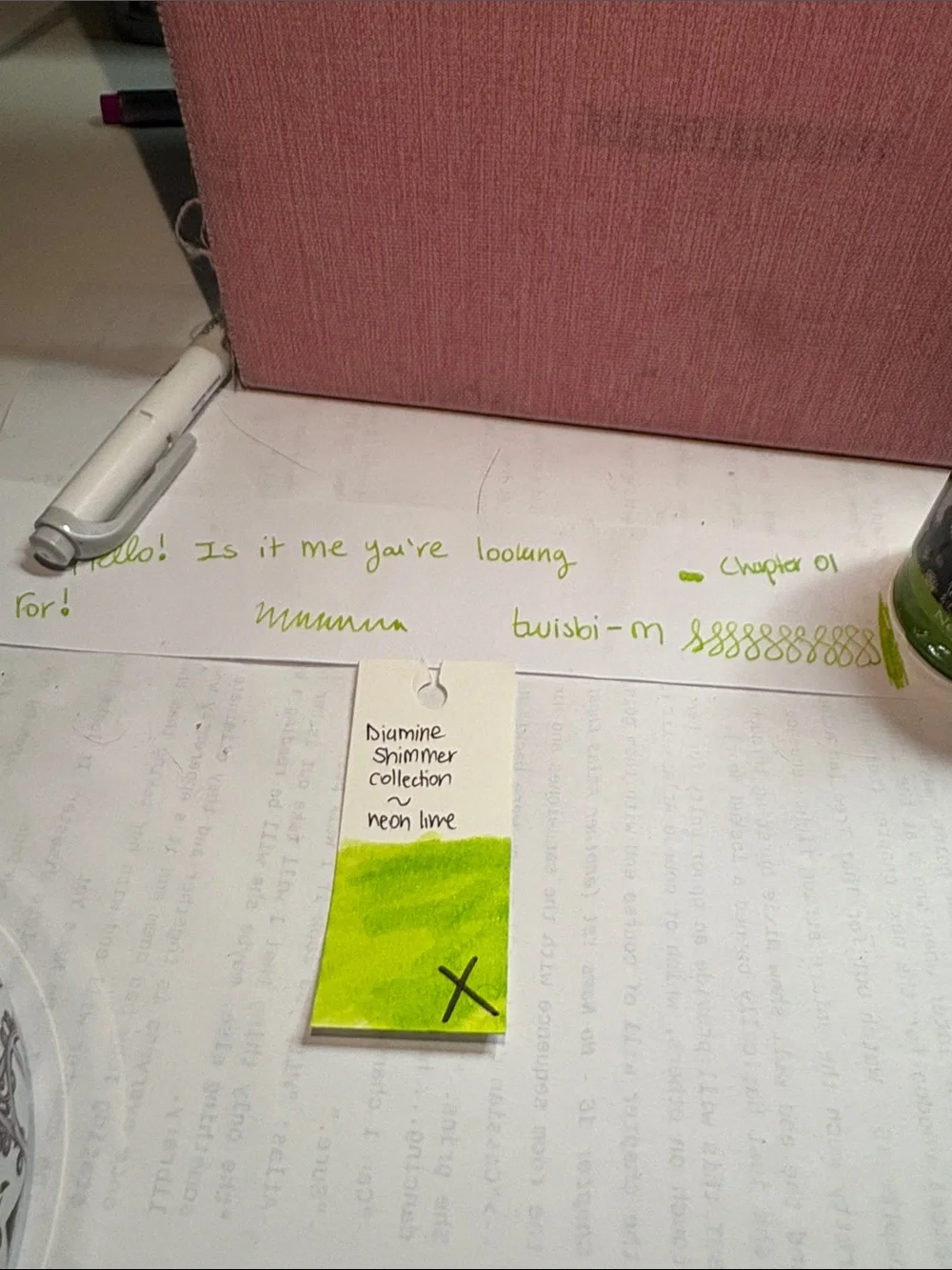 Diamine Neon Lime Shimmering Ink